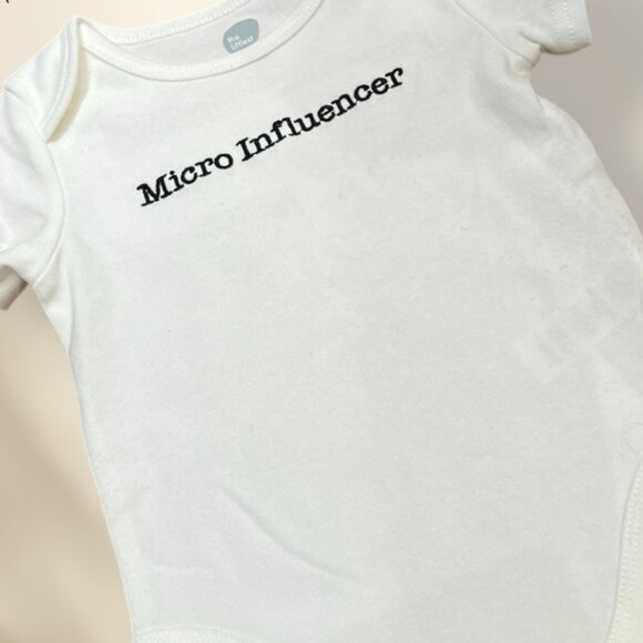 NWT "Micro Influencer" White Onesie | 12-18M - Picture 1 of 4